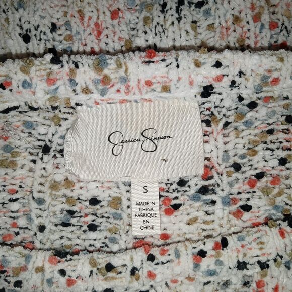 Jessica Simpson Chunky, Multicolor Confetti ,Cropped Sweater Size S - Picture 4 of 5